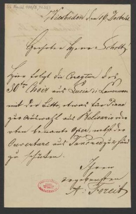 Brief an B. Schott's Söhne : 16.12.1841