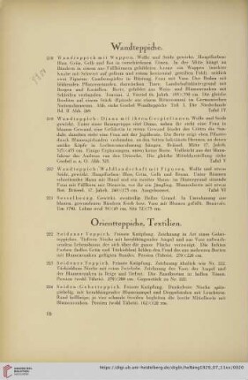 Orientteppiche, Textilien (Nr. 222-240)