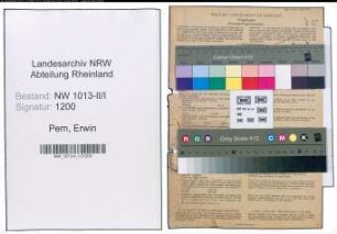 Entnazifizierung Erwin Pern , geb. 18.05.1921 ()