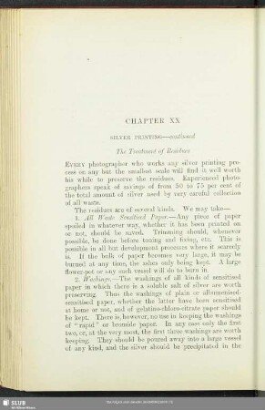 Chapter XX Silver Printing – continued