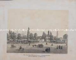 Die Johanniskirche mit dem Trödelmarkt