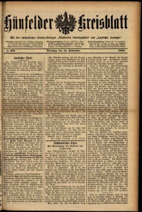 Ausgabe vom Dienstag, den 13. September 1898.
