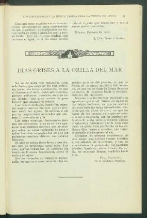 Días grises a la Orilla del Mar