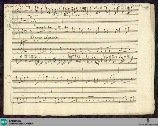 Siroe. Excerpts - Mus. Hs. 89 : S, vl (2), vla, b