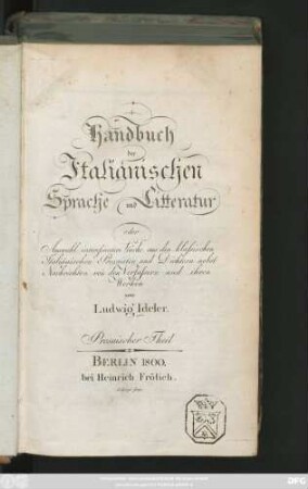 [1]: Prosaischer Theil