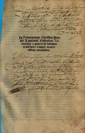 Homeri poetae Clarissimi Jlias