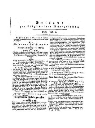 Beilage zur allgemeinen Schulzeitung