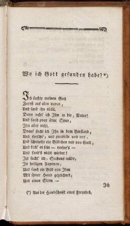 Wo ich Gott gefunden habe?*)
