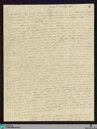 Briefe von Christian Schlosser an Johann Friedrich Heinrich Schlosser - K 2937, VI