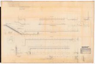 Reichsluftfahrtministerium, Berlin: Verbindungsbau: Granitsockel Grundrisse, Ansichten 1:100, 1:20