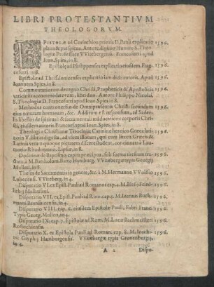Libri Protestantium Theologorum.