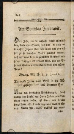 242-255, Am Sonntag Invocavit.
