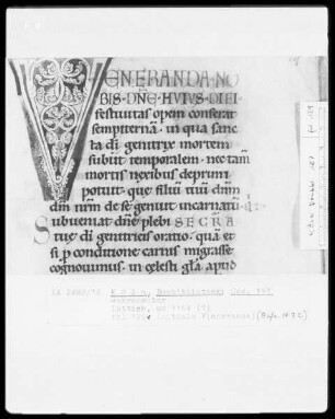 Sakramentar der Diözese Lüttich, fol. 129r, Initiale V(eneranda)