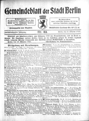 1921,42: Nr. 42, 16. Oktober 1921