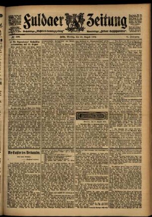 Ausgabe vom Montag, den 29. August 1904.