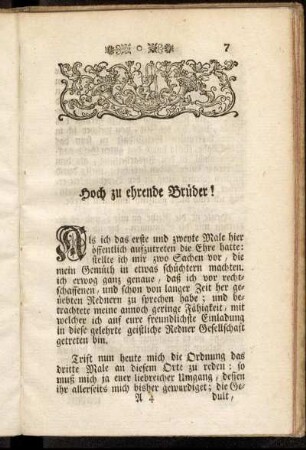 Hoch zu ehrende Brüder!