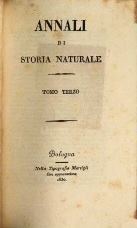 Annali di storia naturale. 3. 1830