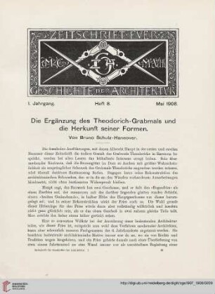 Heft 8 [Mai 1908]