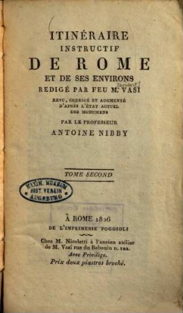 Itineŕaire instructif de Rome et de ses environs, 2.