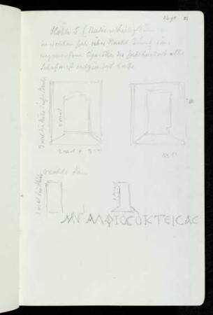 24r-32r Höhle 5 (Nationalheiligthum), Zeichnungen, Inschriften