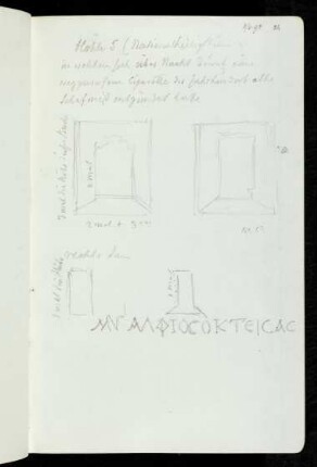 24r-32r Höhle 5 (Nationalheiligthum), Zeichnungen, Inschriften