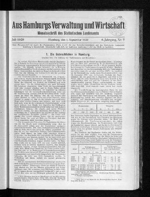 1. Die Gebrechlichen in Hamburg
