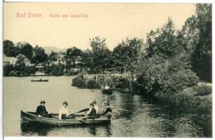 Bad Elster. Luisa-See mit Ruderbooten