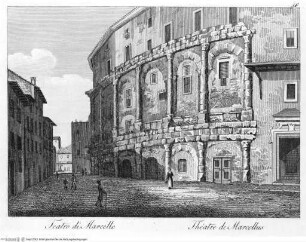 Les monumens plus célebres de Rome ancienne et les quatre basiliques principales de Rome moderne, Tav. 18: Teatro di Marcello