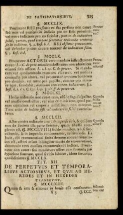 Tit. XII. De Perpetuis Et Temporalibus Actionibus, Et Quae Ad Heredes Et In Heredes