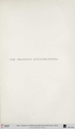 The Primitive Fortifications