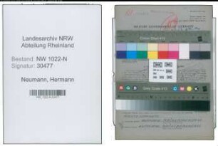 Entnazifizierung Hermann Neumann , geb. 16.07.1885 (Rohrmeister)