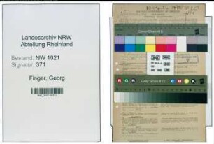 Entnazifizierung Georg Finger , geb. 03.04.1892 (Studienrat)