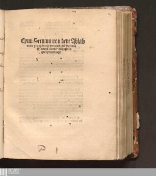 Eynn Sermon von dem Ablasz vnnd gnade
