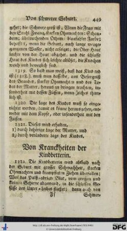 91. Von Kranckheiten der Kindbetterin - 98. Von hitzigen Glieder-Schmertzen.