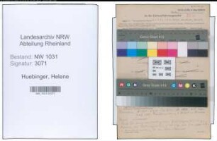 Entnazifizierung Helene Huebinger , geb. 20.02.1901 ()