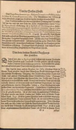 Von dem dritten Artickel Augspurgischer Confession.