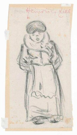 Frau mit Mantel und Pelzkragen