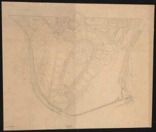 Messegelände, Berlin-Charlottenburg: Lageplan 1:2000, schem. Grundriss der Anlage