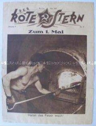 Proletarische Halbmonatszeitschrift "Der Rote Stern" u.a. zum 1. Mai