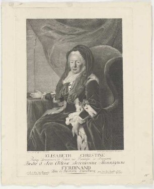Bildnis der Elisabeth Christine de Prusse