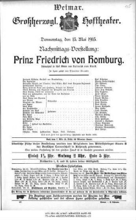 Prinz Friedrich von Homburg