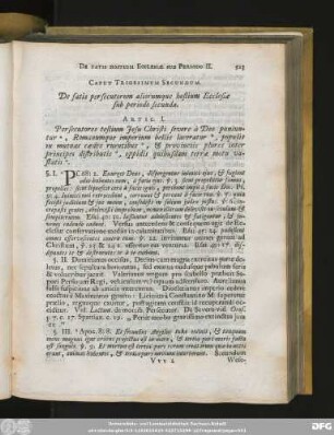 Caput Trigesimum Secundum. De fatis persecutorum aliorumque hostium Ecclesieae sub periodo secunda.