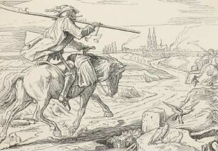 Reitender Tod : Blatt II aus "Auch ein Totentanz"
