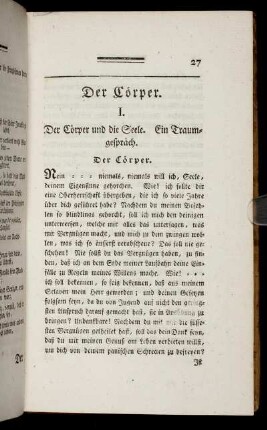 Der Cörper.