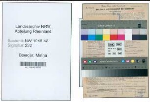 Entnazifizierung Minna Boerder , geb. 30.05.1881 (Haendler)