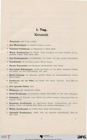 I. Tag (Nr. 1-146)