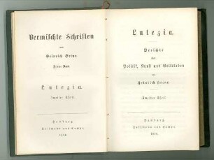 Vermischte Schriften von Heinrich Heine ; Dritter Band