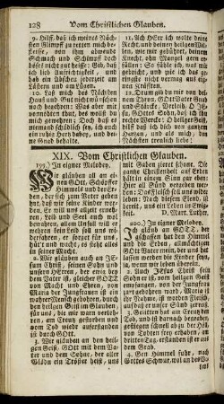 XIX. Vom Christlichen Glauben