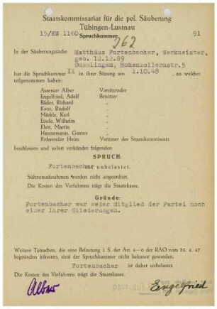 Fortenbacher, Matthäus