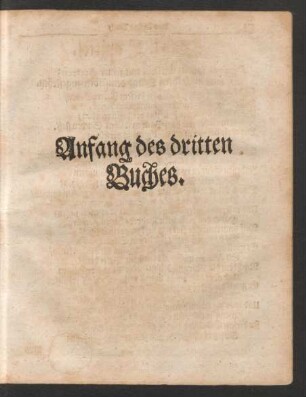 Anfang des dritten Buches.